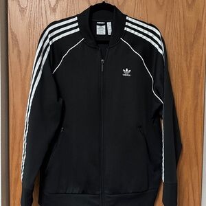 Adidas Superstar SST plus size track jacket black white